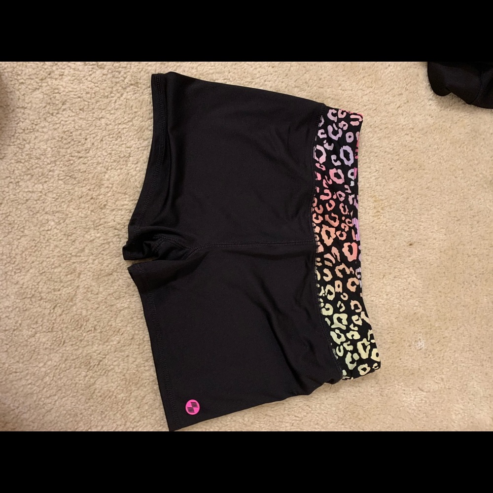 the children’s place black compression shorts